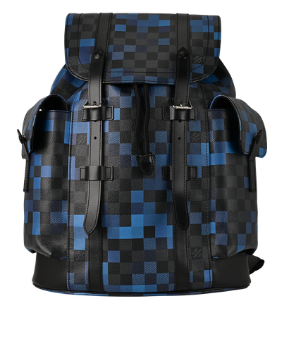 Christopher MM Backpack, £1,600, Handbags, Black/Blue, Canvas, Front view